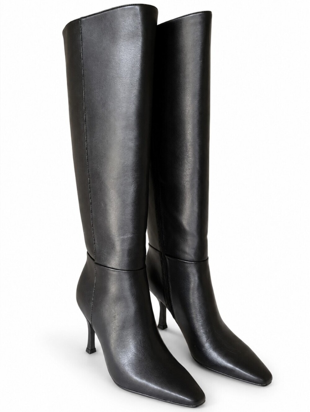 Marc Fisher Vedant Black Knee-High Sculpted Heel Boots – NIB